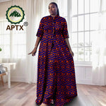 Elegant African Ankara 2 - Piece Set for Women – Floor - Length Dress, Long Coat & Pants Casual Suit - Free Delivery Worldwide only at Flexi Africa