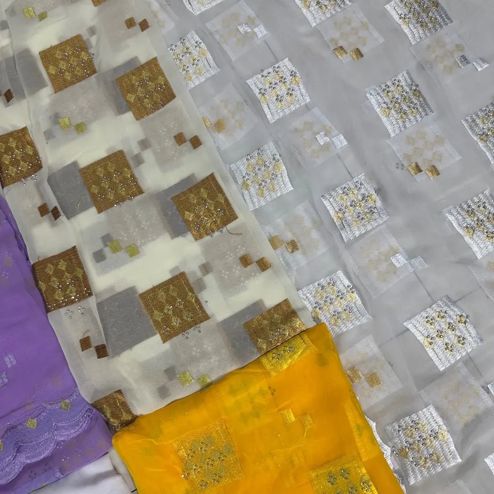 Elegant African Chiffon Hijab for Women – Embroidered Pashmina Shawl Headscarf - Free Delivery Worldwide only at Flexi Africa