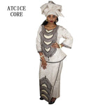 Elegant African Embroidered Abaya Dress for Women – Plus Size Luxury Party & Church Outfit - Free Delivery Worldwide only at Flexi Africa