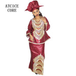 Elegant African Embroidered Abaya Dress for Women – Plus Size Luxury Party & Church Outfit - Free Delivery Worldwide only at Flexi Africa