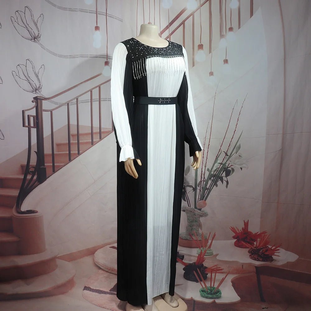 Elegant African Evening Gown for Women – Luxury Rhinestone Party Dress - Free Delivery Worldwide only at Flexi Africa