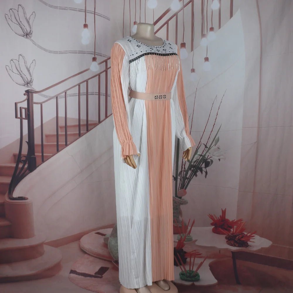 Elegant African Evening Gown for Women – Luxury Rhinestone Party Dress - Free Delivery Worldwide only at Flexi Africa