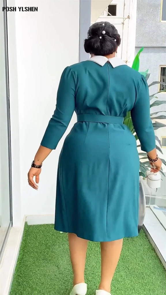 Elegant African Pleated Patchwork Maxi Dress for Women – Sleeveless Summer Party Dress - Free Delivery Worldwide only at Flexi Africa