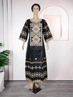 Elegant African Women’s Bazin Riche Dress – Embroidered Plus Size Wedding Boubou Kaftan Gown - Free Delivery Worldwide only at Flexi Africa
