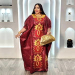 Elegant Embroidered African Abaya Dress for Women – Plus Size Party & Church Wear - Free Delivery Worldwide only at Flexi Africa