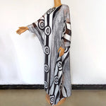 Elegant Nigerian Abaya Dress for Women – Leopard & Geometric Dashiki Style African Loose Fit Fashion - Free Delivery Worldwide only at Flexi Africa