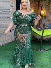 Elegant Plus Size African Evening Dresses: Dashiki Wedding Party Robe - Stylish Outfits for Women - Flexi Africa - FREE POST