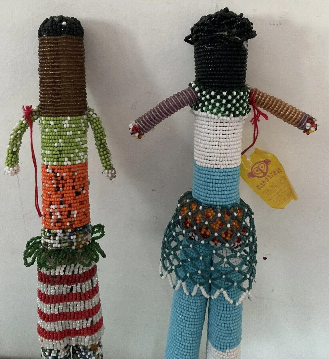 Fantastic Pair Of Hand Made South African Beaded Dolls