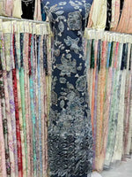 Flower Fabric Nigerian African Fabric for Couture Sewing – Wedding, Evening & Prom Dress - Free Delivery Worldwide