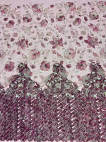 Flower Fabric Nigerian African Fabric for Couture Sewing – Wedding, Evening & Prom Dress - Free Delivery Worldwide