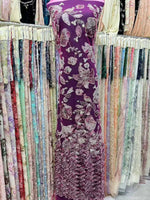 Flower Fabric Nigerian African Fabric for Couture Sewing – Wedding, Evening & Prom Dress - Free Delivery Worldwide