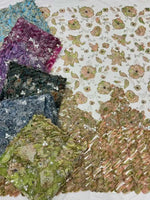 Flower Fabric Nigerian African Fabric for Couture Sewing – Wedding, Evening & Prom Dress - Free Delivery Worldwide