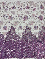 Flower Fabric Nigerian African Fabric for Couture Sewing – Wedding, Evening & Prom Dress - Free Delivery Worldwide