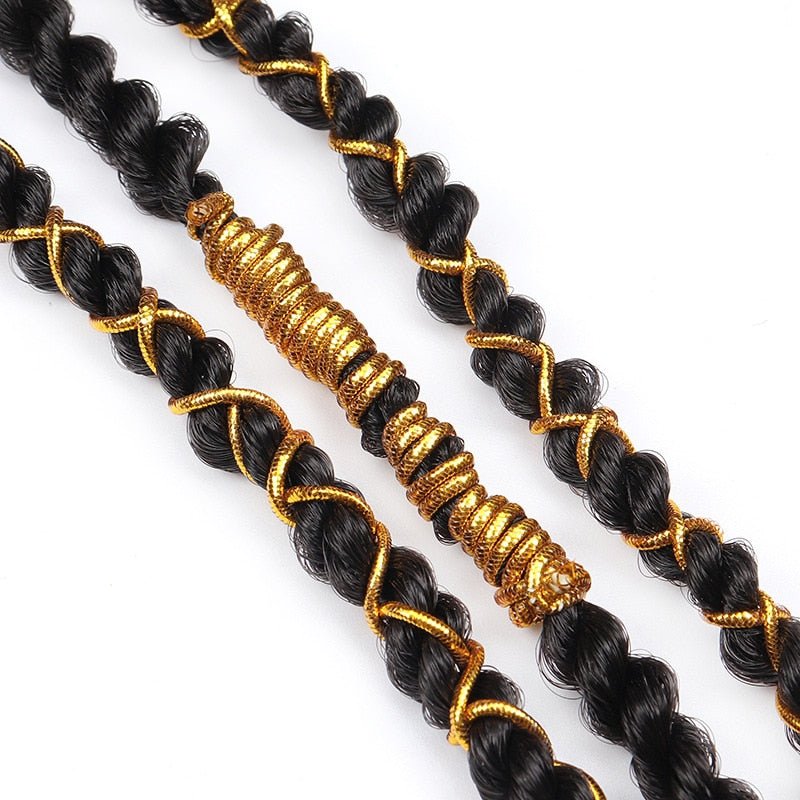 Gold Braids Braiding Hair Styling Thin Shimmer Stretchable Strings 5 Strand African Braid Braided Elastic Cord - Flexi Africa