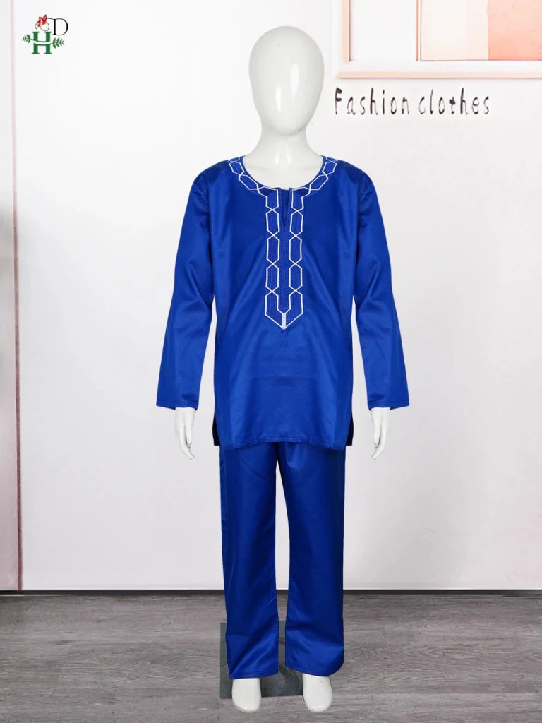 Buy Shirt Pants 2PC Set For Kids Boys African Children Short Sleeve Top Trouser Suit Robe for only $22.12 at Flexi Africa!