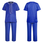 Buy Shirt Pants 2PC Set For Kids Boys African Children Short Sleeve Top Trouser Suit Robe for only $22.12 at Flexi Africa!