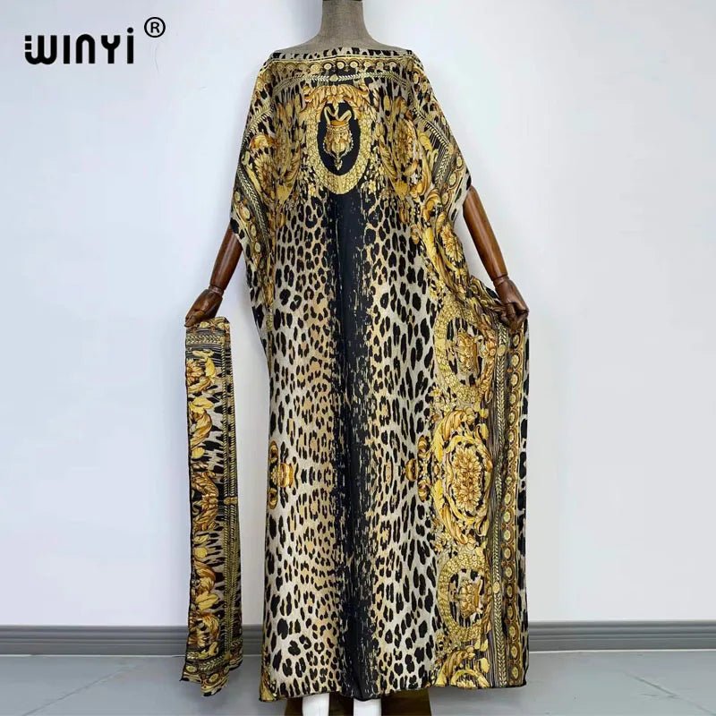 Holiday Party Chic: Elegant Oversized Kaftan with African Print - Fashionable Dress for Women/Ladies - Free Delivery Worldwide only at Flexi Africa