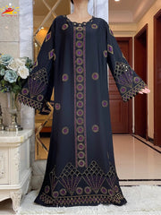 Latest Women Elegant Autumn Dresses Dubai Party Outfits Long Sleeve Dashiki Muslim Women High - grade Comfort Fabric African Abaya - Free Delivery Worldwide only at Flexi Africa