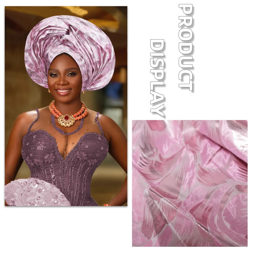 Luxury African Auto Gele Headwrap – High - Quality Wedding & Party Turban for Women - Free Delivery Worldwide only at Flexi Africa