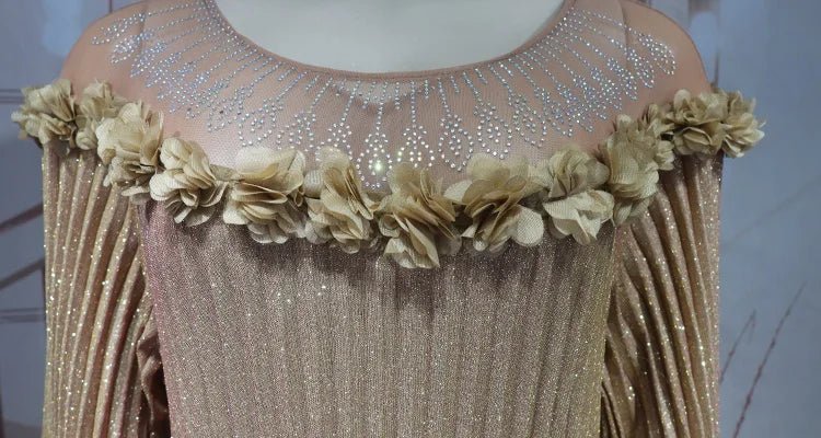 Luxury African Boubou Dress for Women – Classical Elegance Rhodochrosite Design with Folded Pleats - Free Delivery Worldwide only at Flexi Africa