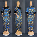 Buy Luxury African Long Gown – Sequin Embellished Caftan Dress with Floral Print and Slit for only $61.49 at Flexi Africa!