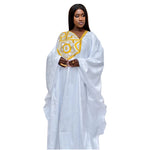 Luxury Bazin Riche Embroidered African Dress for Women – Plus Size Party & Church Outfit - Free Delivery Worldwide only at Flexi Africa