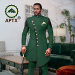 Men’s African Bazin Riche Suit | Wedding, Business & Party Formal Attire - Free Delivery Worldwide only at Flexi Africa
