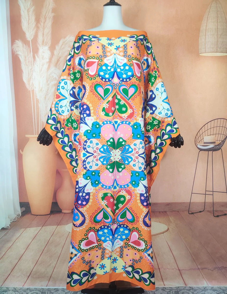 Elegant Bohemian Style African Kaftan Dress for Women