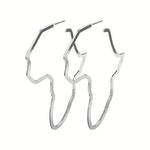 Pair of Fashionable and Exaggerated Hollow African Map Earrings - Free Delivery Worldwide only at Flexi Africa