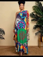 Plus Size Star Print Summer Dress – Spring Vacation Essential - Free Delivery Worldwide only at Flexi Africa