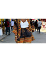 Plus Size Women’s Printed Suit Set (XL–8XL) – Casual Long Sleeve 2PC Outfit - Free Delivery Worldwide only at Flexi Africa