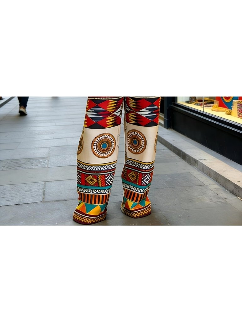 Plus Size Women’s Printed Suit Set (XL–8XL) – Fashionable Long Sleeve Casual Top & Pants Outfit - Free Delivery Worldwide only at Flexi Africa