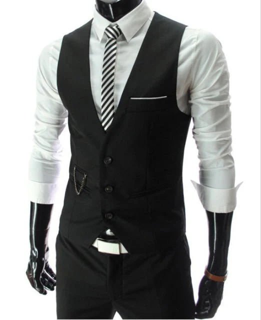 Slim-Fit Casual Dress Vests for Men - Comfortable Polyester-Cotton Broadcloth Fabric for Everyday Style - Flexi Africa