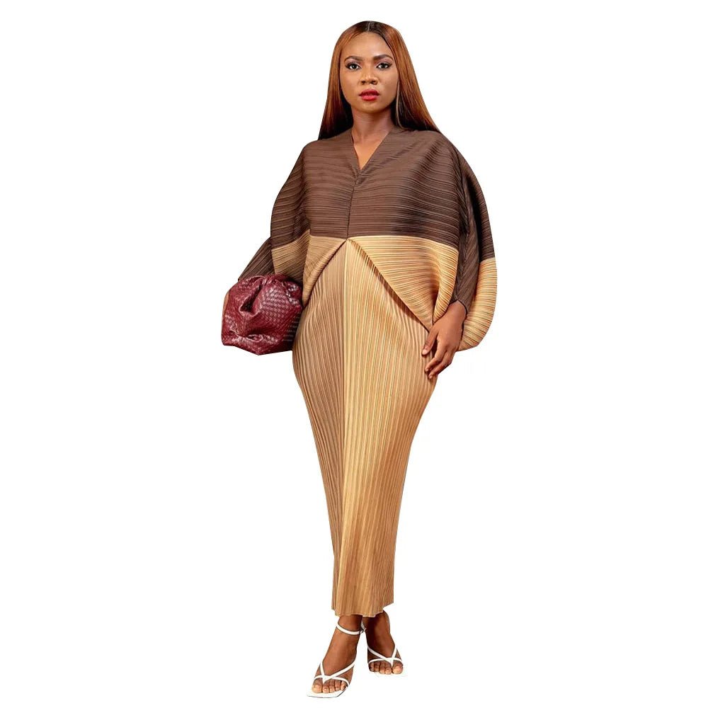 Spring Autumn African Dresses for Women - 3/4 Sleeve, Sexy V - Neck, Slim Fit, Office Lady Party Dress - Free Delivery Worldwide only at Flexi Africa