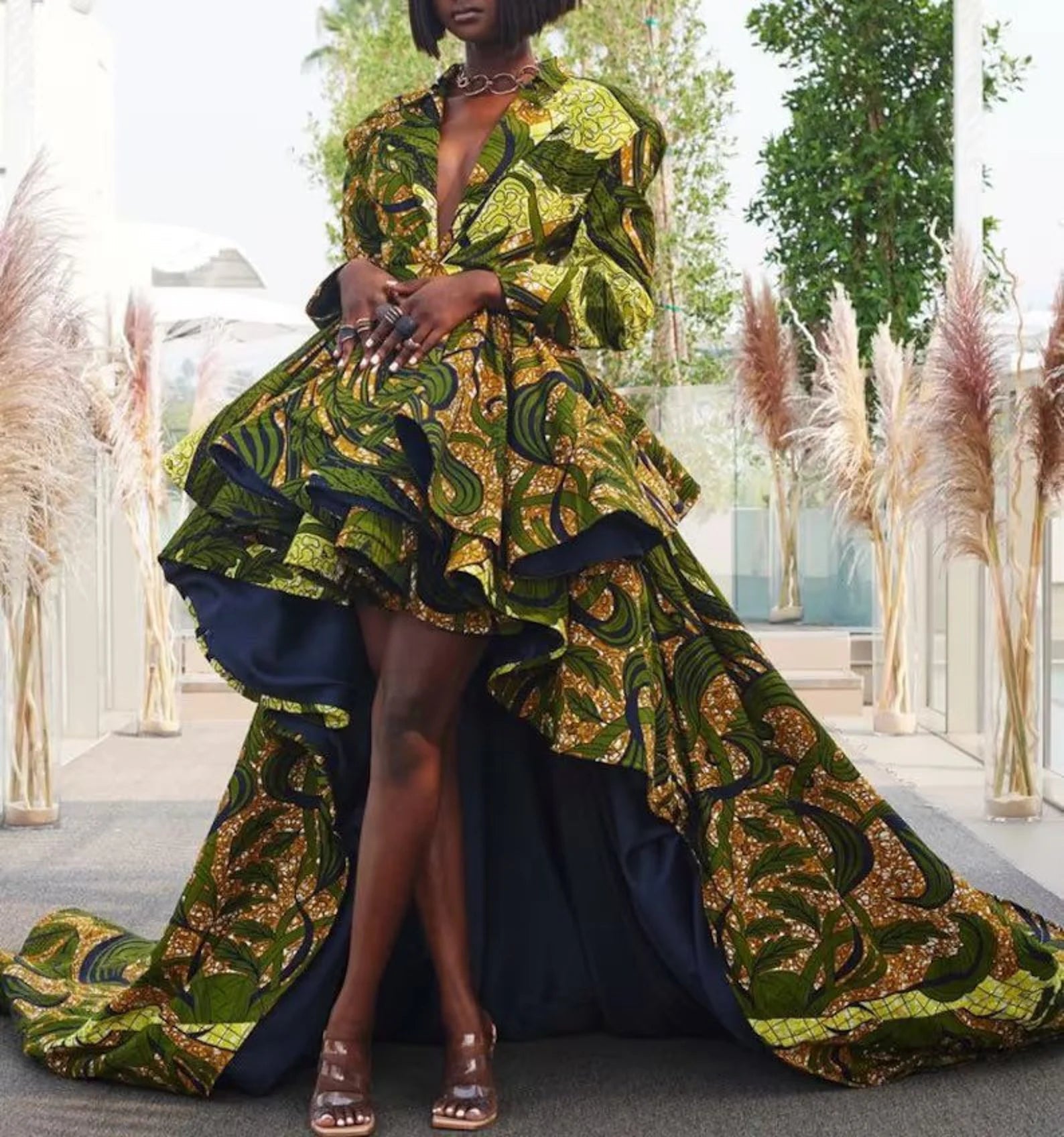 Stunning African Mermaid Dress Collection: Ankara Gowns, Maxi Mermaid Dresses, and Trendy African Prom Dresses - Flexi Africa - Free Delivery Worldwide only at www.flexiafrica.com