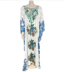 Stunning Spring/Summer Collection: Vibrant African Print Polyester Long Robes for Women - Flexi Africa - www.flexiafrica.com