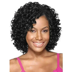 Synthetic Curly Wigs for Women Short Afro Wig Natural Female Mix Brown Hair African American Wig for Ladies Bob Curls