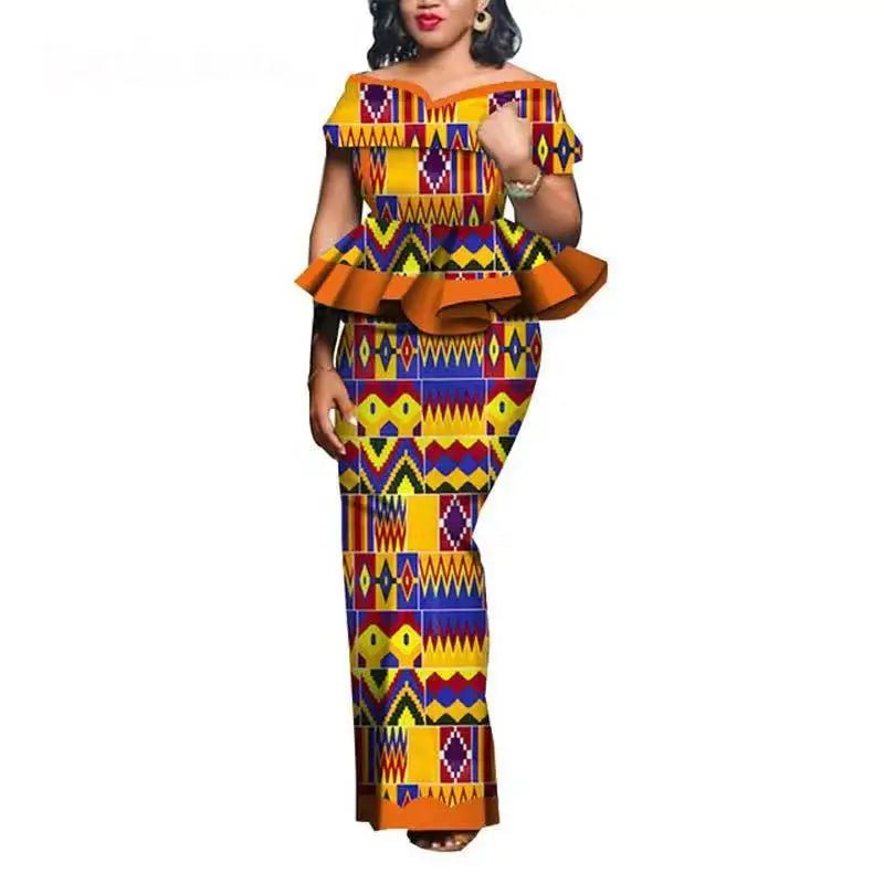 Traditional African 2PC Outfit – Dashiki Top and Skirt Set for Women - Free Delivery Worldwide only at Flexi Africa