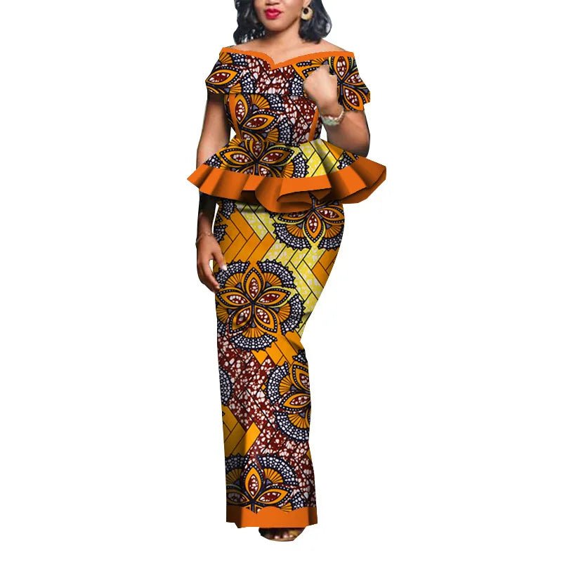 Traditional African 2PC Outfit – Dashiki Top and Skirt Set for Women - Free Delivery Worldwide only at Flexi Africa