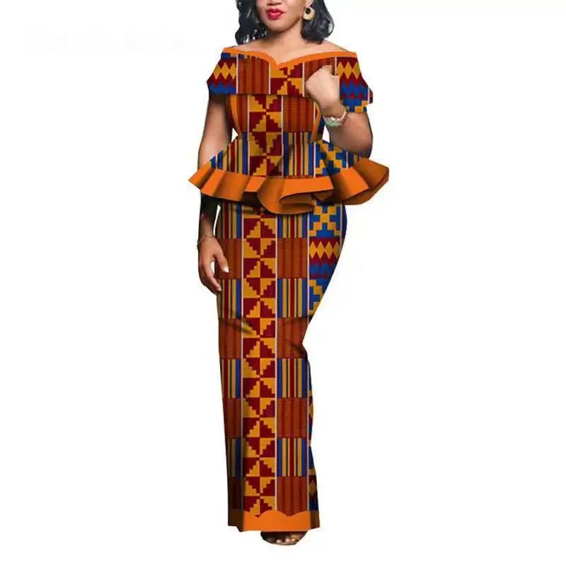 Traditional African 2PC Outfit – Dashiki Top and Skirt Set for Women - Free Delivery Worldwide only at Flexi Africa