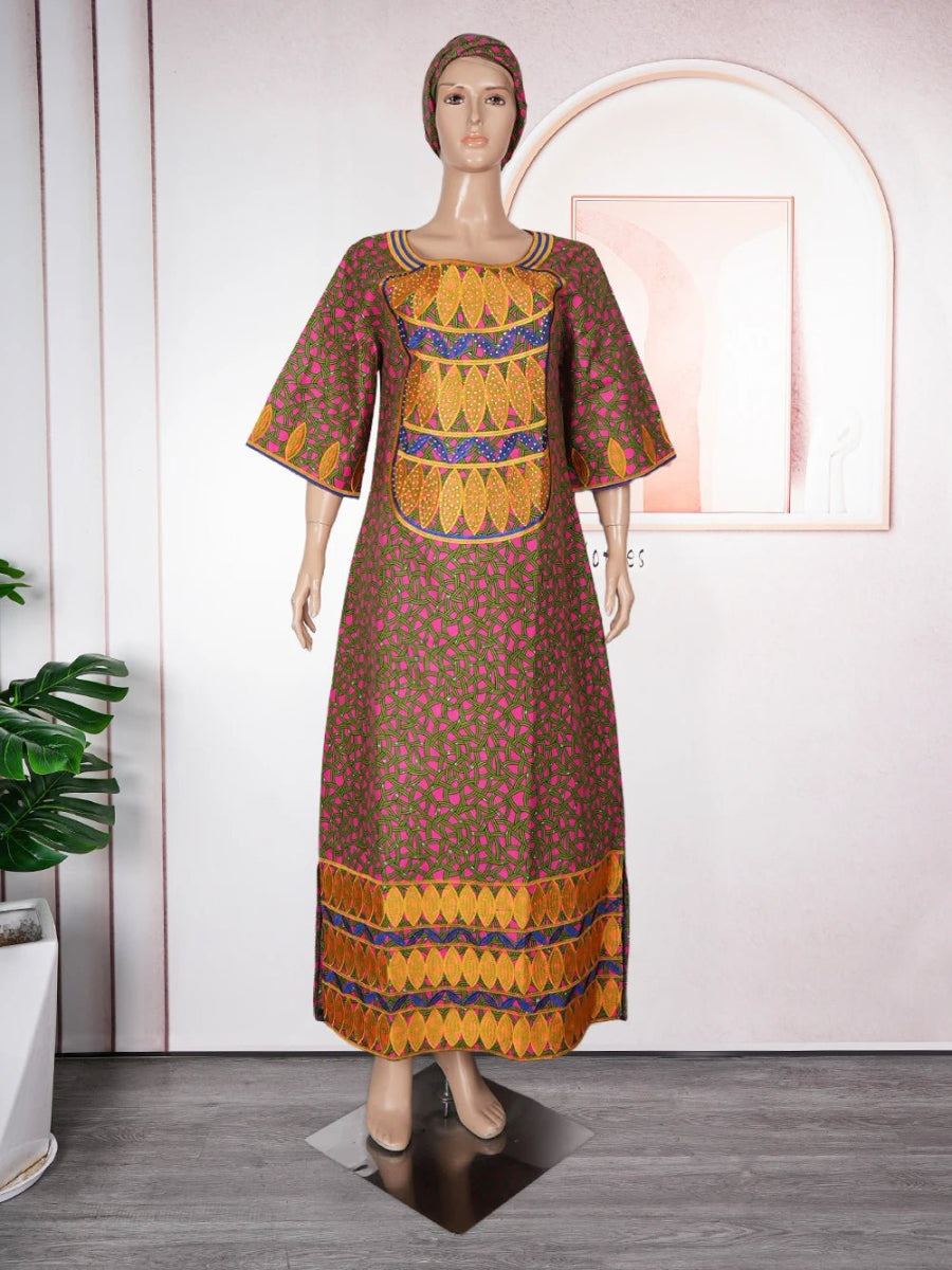 Traditional African Embroidered Dresses for Women: Perfect for Weddings and Special Occasions - Free Delivery Worldwide only