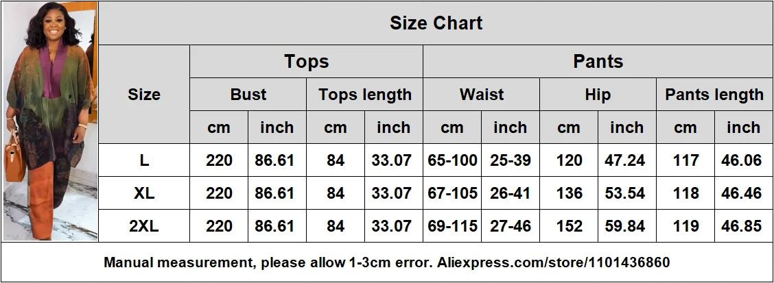 Two Piece Set Clothes for Women African Print Dresses Vacation Outfits 2024 Tops Pants Suit Dashiki Ankara Turkey Gown Plus Size - Free Delivery Worldwide only at Flexi Africa