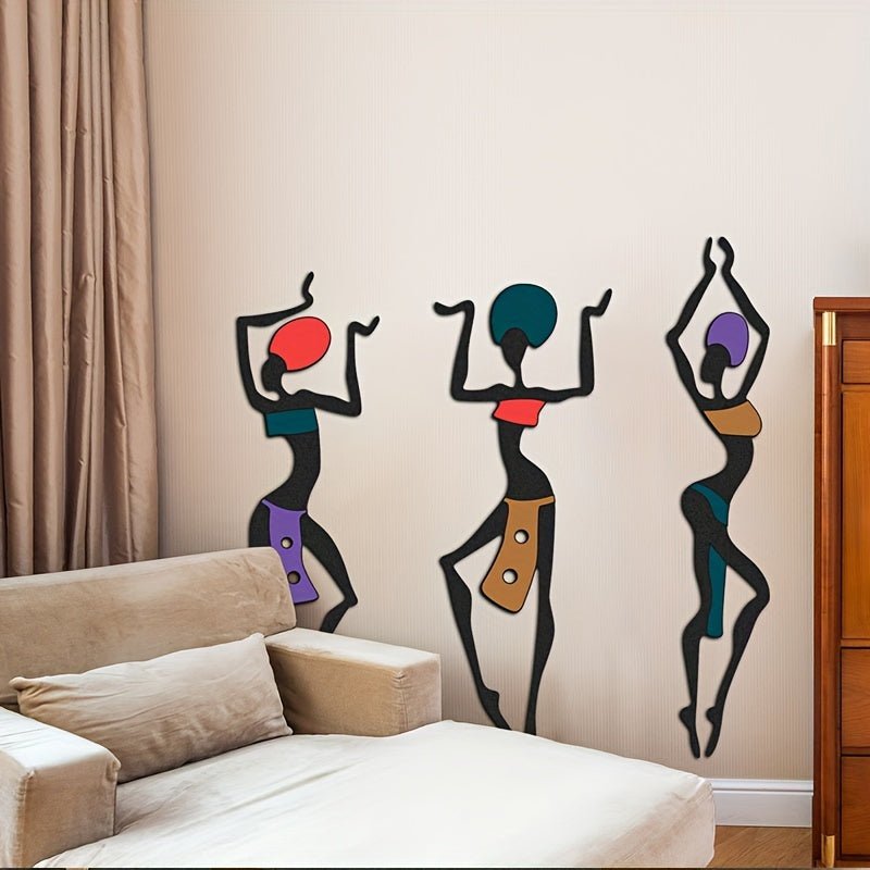 Vibrant African Girl Wall Art Set – Ethnic Style Living Room Décor - Free Delivery Worldwide only at Flexi Africa