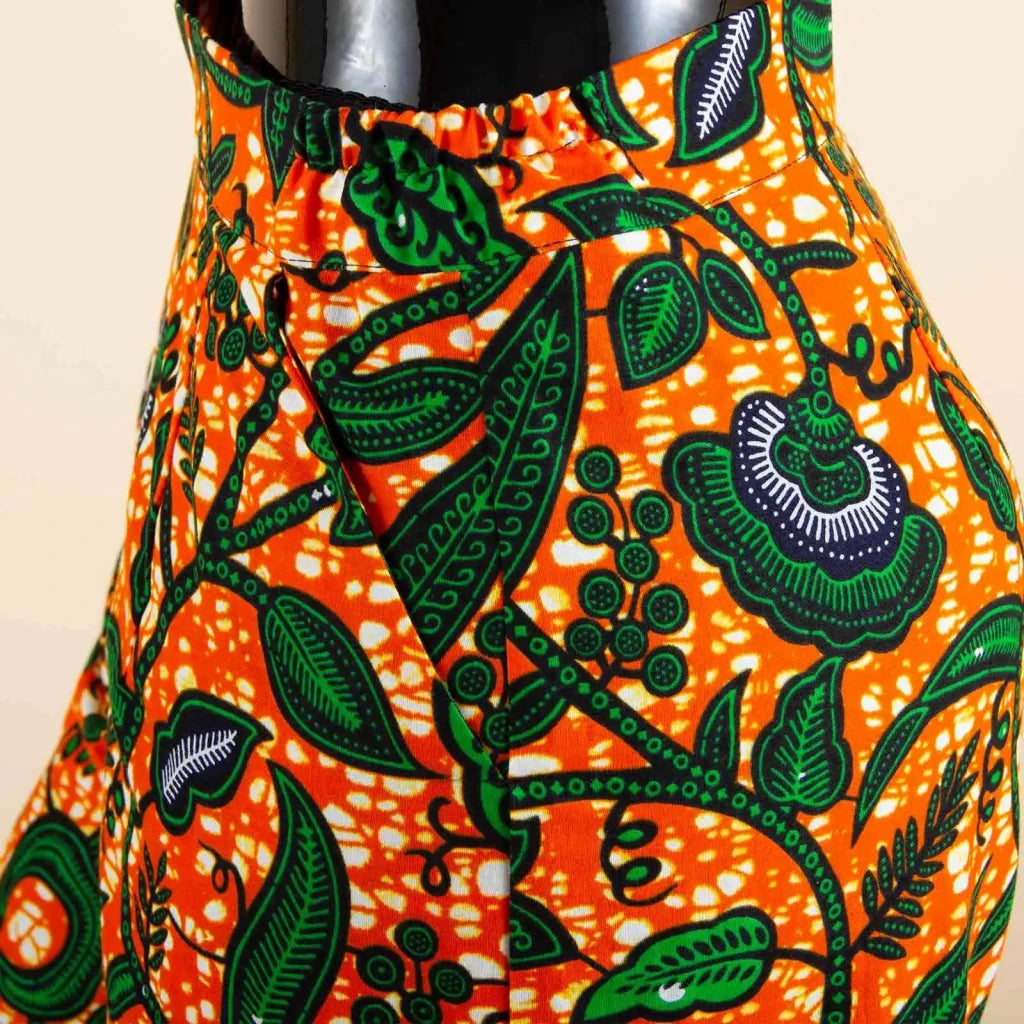 Buy Women’s African Ankara 2PC Outfit – Long Sleeve Top, High-Waist Pants & Earrings for only $104.94 at Flexi Africa!