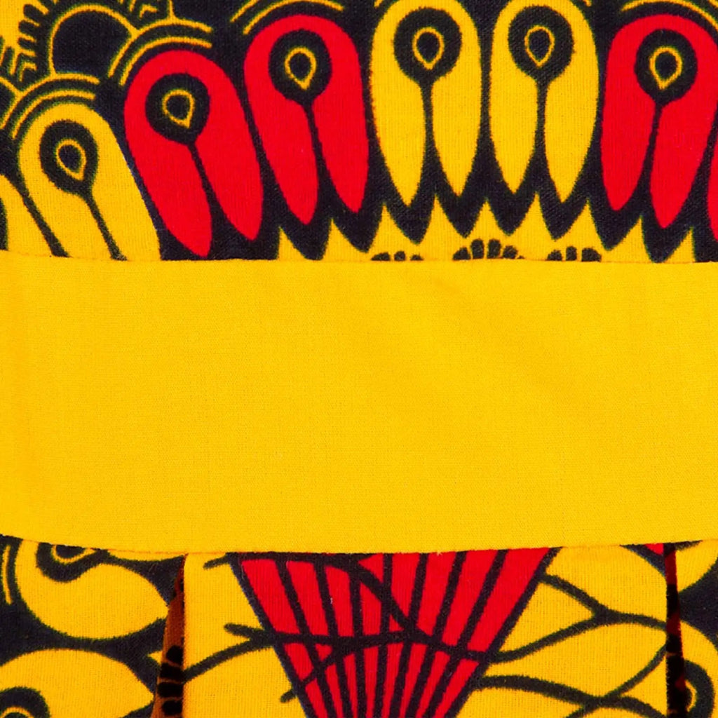 Women’s African Ankara 2PC Set Crop Top Maxi Skirt Belted Traditional Outfit - Free Delivery Worldwide only at Flexi Africa