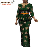 Women’s African Ankara 2PC Set Crop Top Maxi Skirt Belted Traditional Outfit - Free Delivery Worldwide only at Flexi Africa