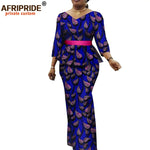 Women’s African Ankara 2PC Set Crop Top Maxi Skirt Belted Traditional Outfit - Free Delivery Worldwide only at Flexi Africa