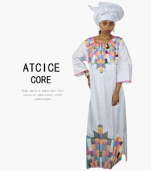 Women's African Dresses: Fashionable New Bazin Riche Embroidery Design - Free Delivery Worldwide only at Flexi Africa