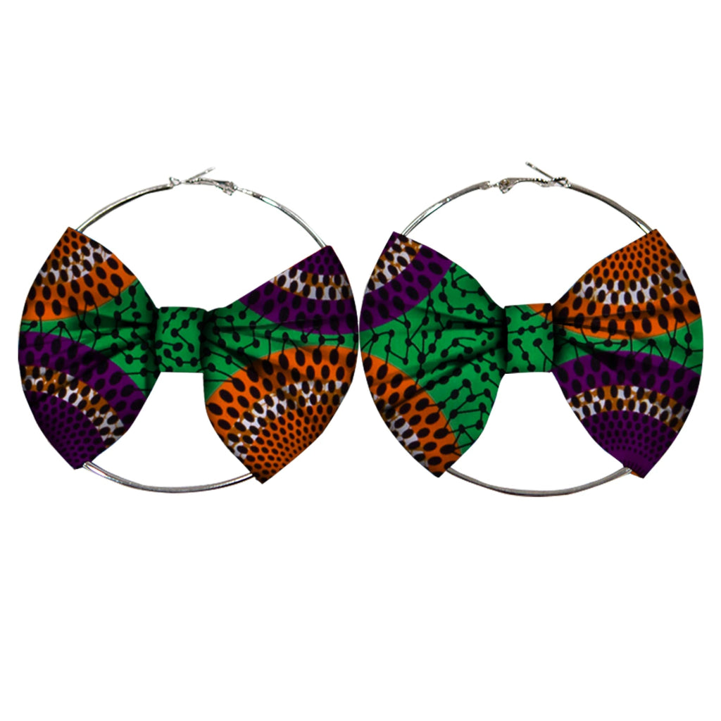 Women’s African Fashion Earrings – Handmade Circle Statement Accessories - Free Delivery Worldwide only at Flexi Africa