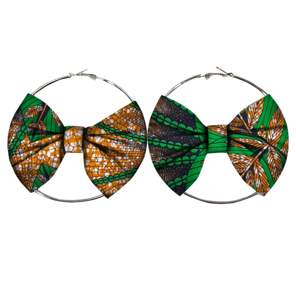 Women’s African Fashion Earrings – Handmade Circle Statement Accessories - Free Delivery Worldwide only at Flexi Africa